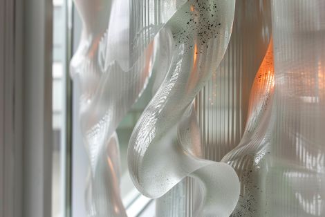 Frozen Light Through Sculpted Glass Waves