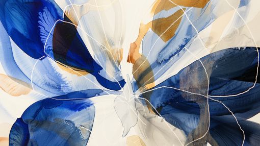 Blue Butterflies in Golden Light