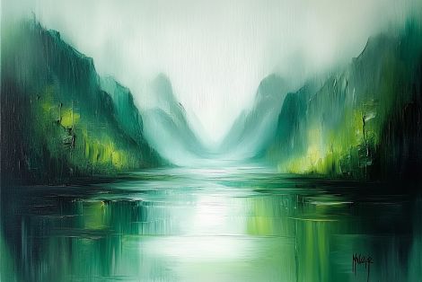 Emerald Mist Through Mountain Waters