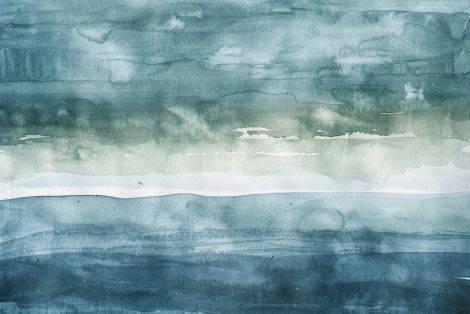 Stormy Seas in Muted Watercolor
