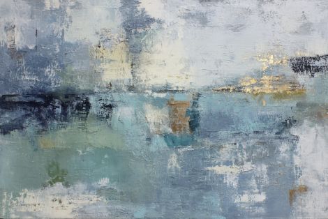 Coastal Reverie in Blue and Gold