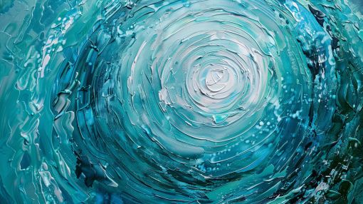 Turquoise Vortex of Ocean Depths
