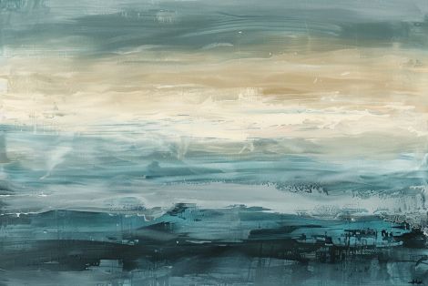 Coastal Horizon in Muted Teal