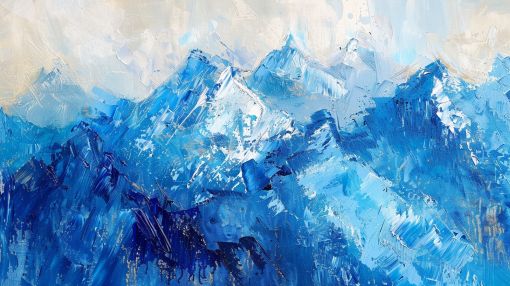Azure Peaks in Abstract Splendor