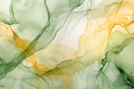 Emerald and Gold Flowing Whispers