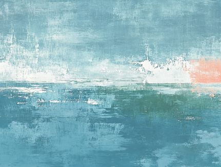 Coastal Horizon in Soft Teal