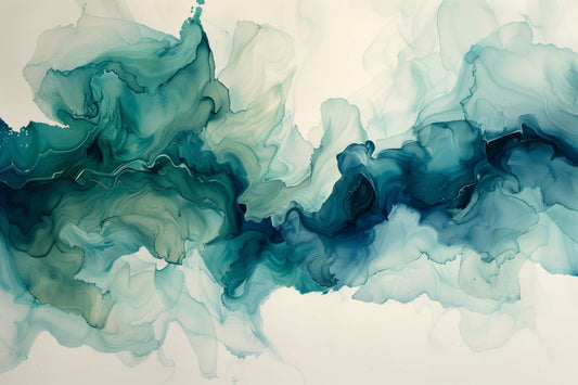 Oceanic Currents in Teal and Indigo