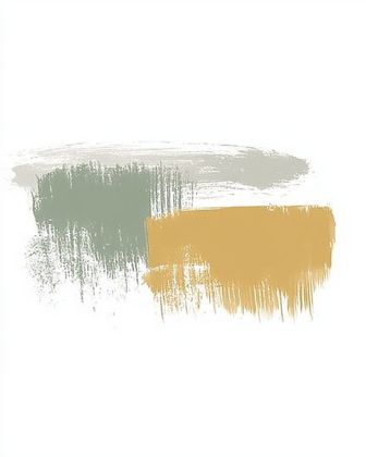 Muted Brushstrokes in Sage and Gold