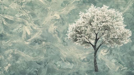 White Tree in Sage Mist