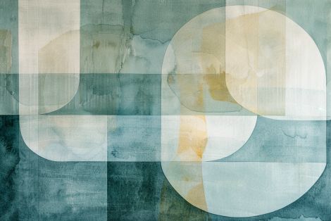 Translucent Circles in Teal Mist