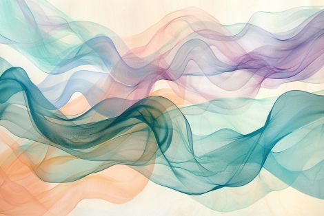 Flowing Silk Waves in Pastel Harmony